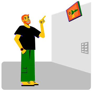 Imagem de pessoa vendo uma tela com anúncio